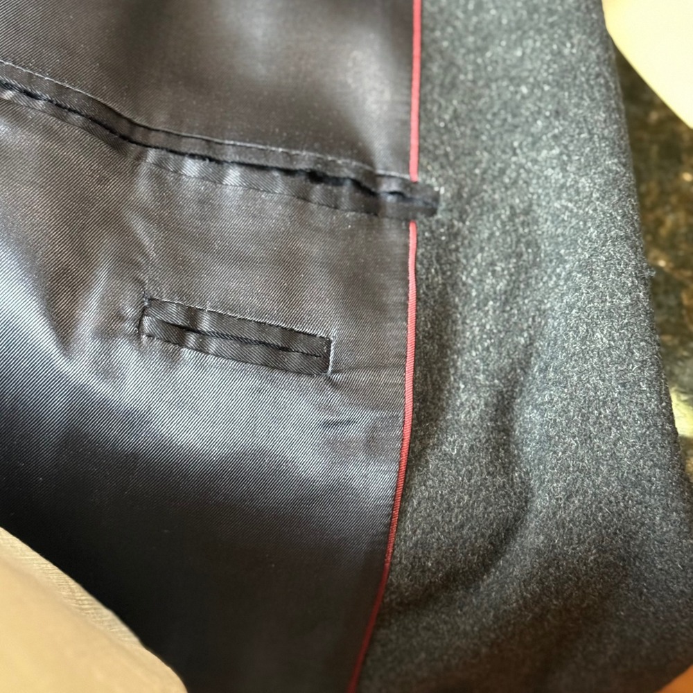 Ron Chereskin Men Charcoal Gray Camel Hair 2 Button Blazer Sport Coat Hungary 42 - Picture 10 of 10